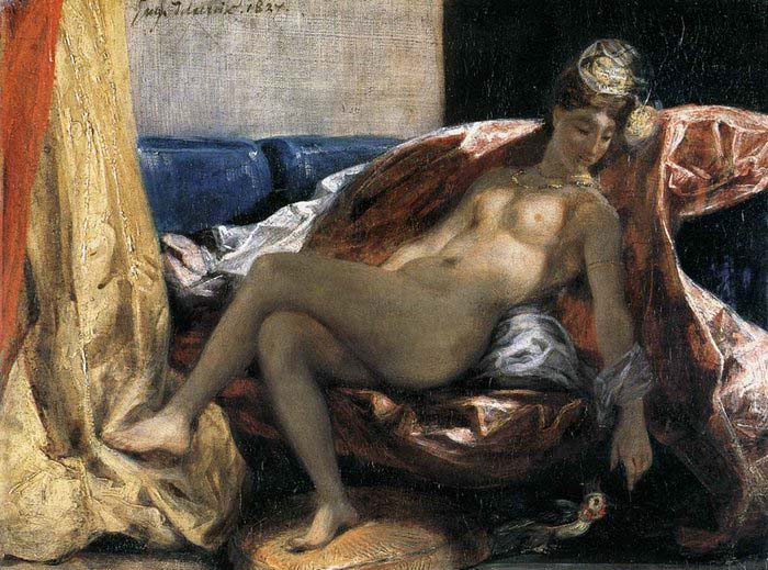 Eugene Delacroix Woman with a Parrot